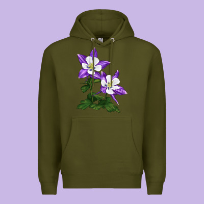 Rocky Mountain Columbine Premium Hoodie Designed By Lillyallendesigns