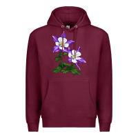 Burgundy rocky mountain columbine Premium Hoodie - LillyAllenDesigns