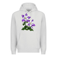 Dove Grey rocky mountain columbine Premium Hoodie - LillyAllenDesigns