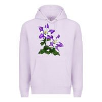Lilac rocky mountain columbine Premium Hoodie - LillyAllenDesigns