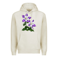 Oatmeal Heather rocky mountain columbine Premium Hoodie - LillyAllenDesigns