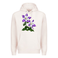 Pale Pink rocky mountain columbine Premium Hoodie - LillyAllenDesigns