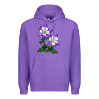 Purple rocky mountain columbine Premium Hoodie - LillyAllenDesigns