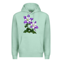 Seafoam rocky mountain columbine Premium Hoodie - LillyAllenDesigns