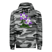 Slate Camo rocky mountain columbine Premium Hoodie - LillyAllenDesigns