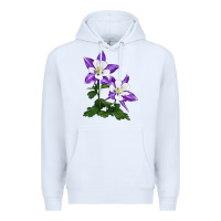 White rocky mountain columbine Premium Hoodie - LillyAllenDesigns
