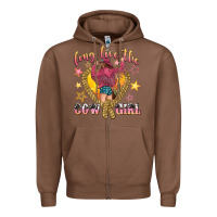 Chestnut long live the cowgirl Zipper Hoodie - texasbilliewilder