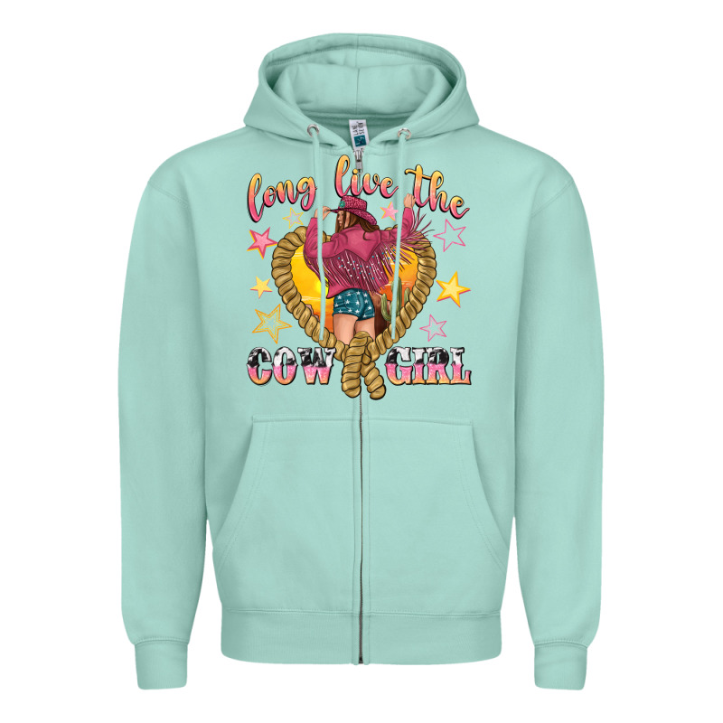 Long Live The Cowgirl Zipper Hoodie by texasbilliewilder | Teevron