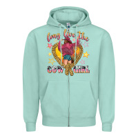 Seafoam long live the cowgirl Zipper Hoodie - texasbilliewilder