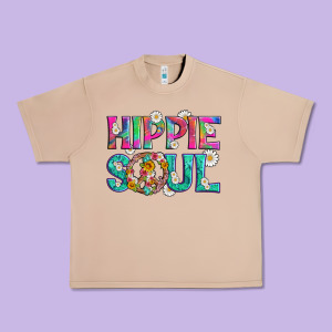 Hippie Soul With Tie Dye And Flowers Urban Heavy Tee Designed By Artiststas