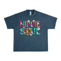 Midnight Navy hippie soul with tie dye and flowers Urban Heavy Tee - Artiststas