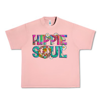 Salmon hippie soul with tie dye and flowers Urban Heavy Tee - Artiststas