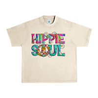 Sandshell hippie soul with tie dye and flowers Urban Heavy Tee - Artiststas