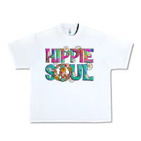 White hippie soul with tie dye and flowers Urban Heavy Tee - Artiststas