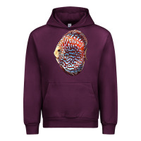 Mauve Wine Discus Fish Urban Hoodie - LillyAllenDesigns