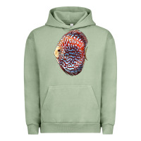 Pigment Oil Green Discus Fish Urban Hoodie - LillyAllenDesigns
