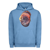 Pigment Pebble Blue Discus Fish Urban Hoodie - LillyAllenDesigns