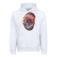 White Discus Fish Urban Hoodie - LillyAllenDesigns