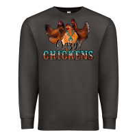 Smoke crazychickens Premium Sweatshirt - CowhideDigitalArt