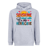 Heather Grey sunshine mixed with a little hurricane Heavyweight Hoodie - Zillion Design Studio