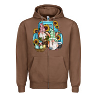 Chestnut Easter Gnomes Egg Sunflowers Truck Zipper Hoodie - RanaPortraitStore
