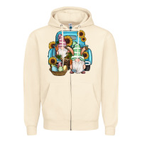 Sandshell Easter Gnomes Egg Sunflowers Truck Zipper Hoodie - RanaPortraitStore