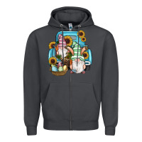 Smoke Easter Gnomes Egg Sunflowers Truck Zipper Hoodie - RanaPortraitStore