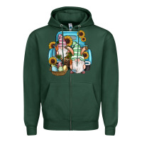Easter Gnomes Egg Sunflowers Truck Zipper Hoodie | Teevron