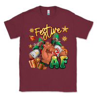 Burgundy festive af christmas black man sneakers Classic Tee - RanaPortraitStore