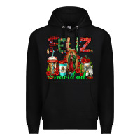Black feliz navidad lady of Guadalupe christmas coffee Premium Hoodie - Jasminsmagicworld