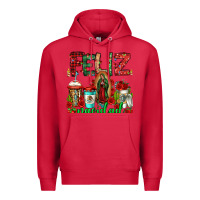 Cardinal feliz navidad lady of Guadalupe christmas coffee Premium Hoodie - Jasminsmagicworld