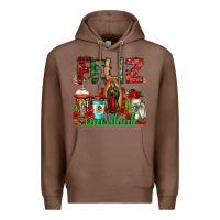 Chestnut feliz navidad lady of Guadalupe christmas coffee Premium Hoodie - Jasminsmagicworld