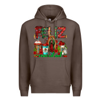 Coffee feliz navidad lady of Guadalupe christmas coffee Premium Hoodie - Jasminsmagicworld