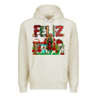 Oatmeal Heather feliz navidad lady of Guadalupe christmas coffee Premium Hoodie - Jasminsmagicworld