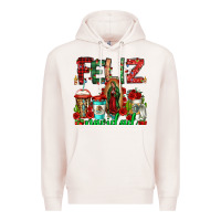 Pale Pink feliz navidad lady of Guadalupe christmas coffee Premium Hoodie - Jasminsmagicworld