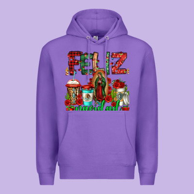 Feliz Navidad Lady Of Guadalupe Christmas Coffee Premium Hoodie Designed By Jasminsmagicworld