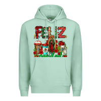 Seafoam feliz navidad lady of Guadalupe christmas coffee Premium Hoodie - Jasminsmagicworld