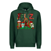 Sports Green feliz navidad lady of Guadalupe christmas coffee Premium Hoodie - Jasminsmagicworld