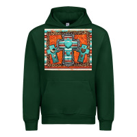 Forest Green turquoise gemstone crosses Urban Hoodie - Jasminsmagicworld
