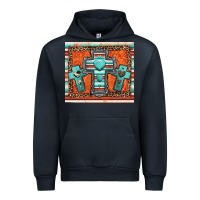 Navy turquoise gemstone crosses Urban Hoodie - Jasminsmagicworld