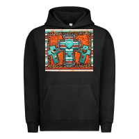 Pigment Black turquoise gemstone crosses Urban Hoodie - Jasminsmagicworld