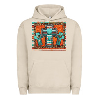 Pigment French Oak turquoise gemstone crosses Urban Hoodie - Jasminsmagicworld
