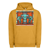 Pigment Peanut Butter turquoise gemstone crosses Urban Hoodie - Jasminsmagicworld