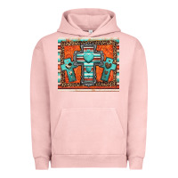 Pigment Salmon turquoise gemstone crosses Urban Hoodie - Jasminsmagicworld