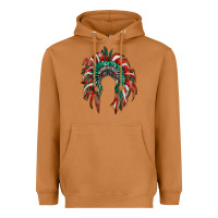 Meerkat mexican flag indian headdress Heavyweight Hoodie - RanaPortraitStore