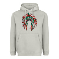 Mexican Flag Indian Headdress Heavyweight Hoodie | Teevron
