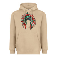 Mushroom mexican flag indian headdress Heavyweight Hoodie - RanaPortraitStore