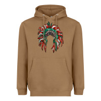 Toasted Coconut mexican flag indian headdress Heavyweight Hoodie - RanaPortraitStore