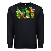 Black st. patricks day coffee drinks Premium Sweatshirt - Neo Western