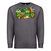 Charcoal Heather st. patricks day coffee drinks Premium Sweatshirt - Neo Western